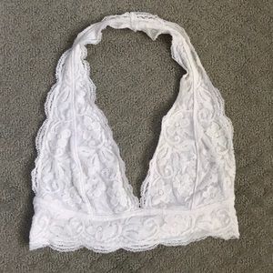 White lace bralette